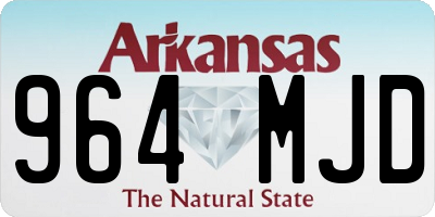 AR license plate 964MJD