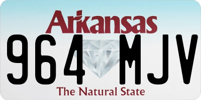 AR license plate 964MJV