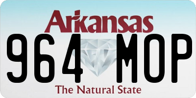 AR license plate 964MOP