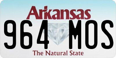 AR license plate 964MOS