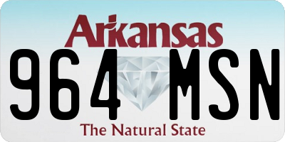 AR license plate 964MSN