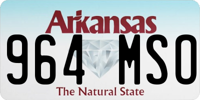AR license plate 964MSO