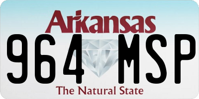 AR license plate 964MSP