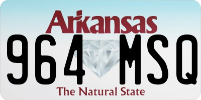 AR license plate 964MSQ