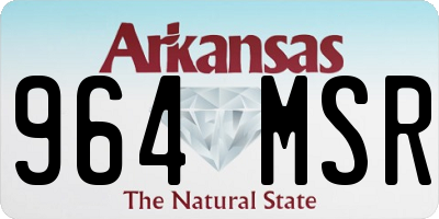 AR license plate 964MSR