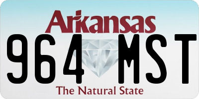 AR license plate 964MST