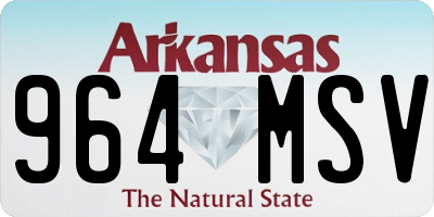 AR license plate 964MSV