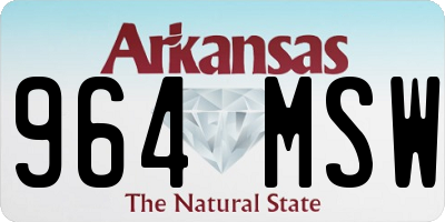 AR license plate 964MSW