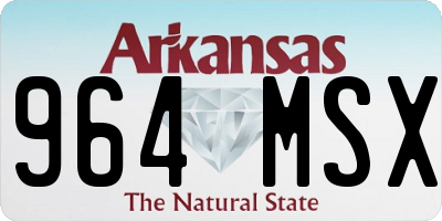 AR license plate 964MSX
