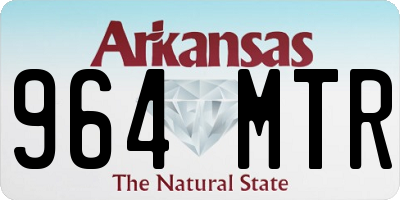 AR license plate 964MTR