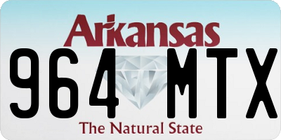 AR license plate 964MTX