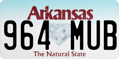 AR license plate 964MUB
