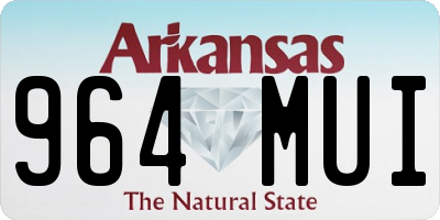 AR license plate 964MUI