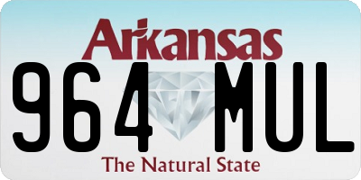 AR license plate 964MUL