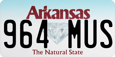 AR license plate 964MUS