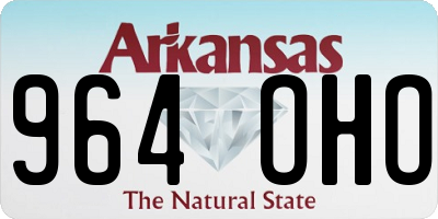 AR license plate 964OHO