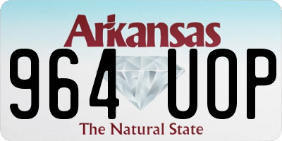 AR license plate 964UOP