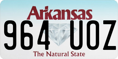 AR license plate 964UOZ
