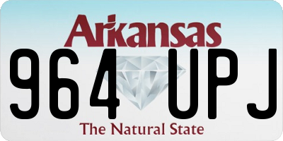 AR license plate 964UPJ