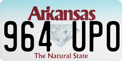 AR license plate 964UPO