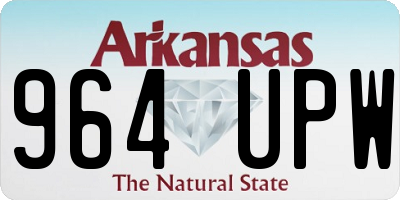 AR license plate 964UPW