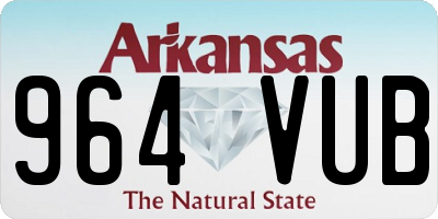 AR license plate 964VUB