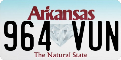 AR license plate 964VUN