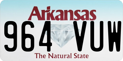 AR license plate 964VUW