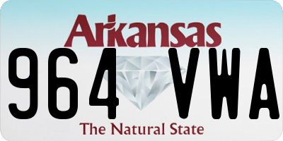 AR license plate 964VWA