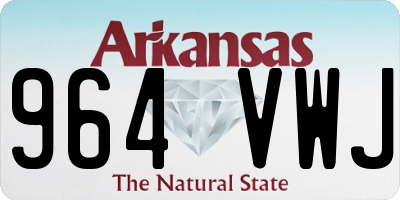 AR license plate 964VWJ