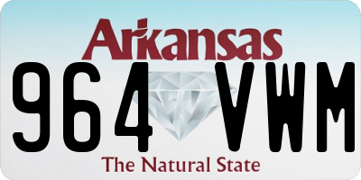 AR license plate 964VWM