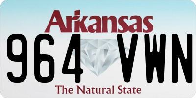 AR license plate 964VWN