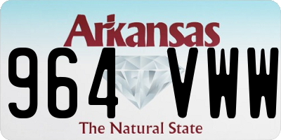 AR license plate 964VWW