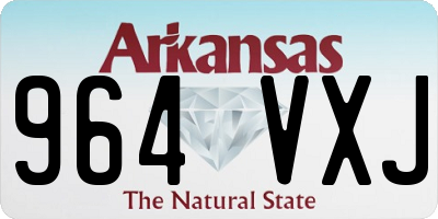 AR license plate 964VXJ