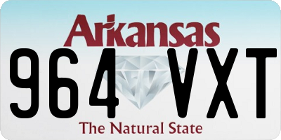 AR license plate 964VXT