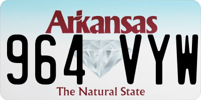AR license plate 964VYW