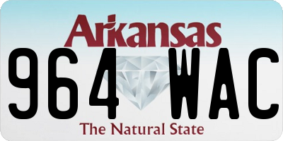 AR license plate 964WAC