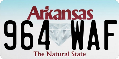 AR license plate 964WAF