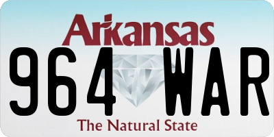 AR license plate 964WAR