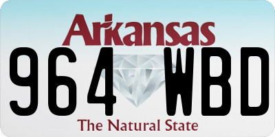 AR license plate 964WBD