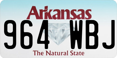 AR license plate 964WBJ