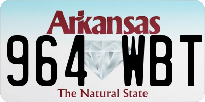 AR license plate 964WBT