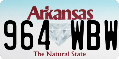 AR license plate 964WBW