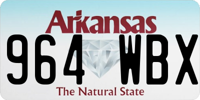 AR license plate 964WBX
