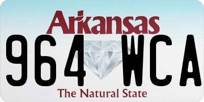 AR license plate 964WCA