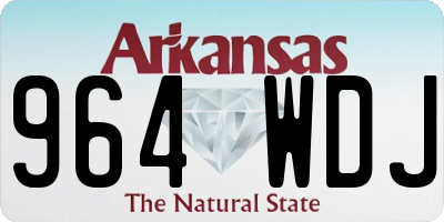 AR license plate 964WDJ
