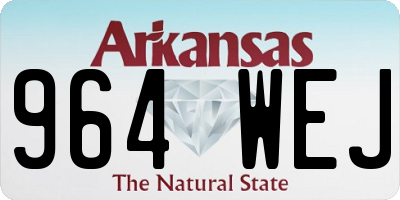 AR license plate 964WEJ