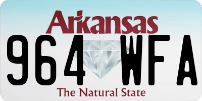AR license plate 964WFA