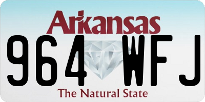 AR license plate 964WFJ