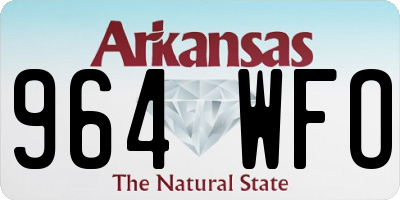 AR license plate 964WFO